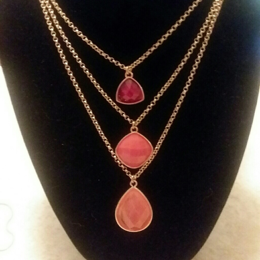 Chaps Multi stran stone Necklace